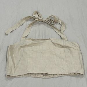 Lulu’s Linen Halter Crop Top